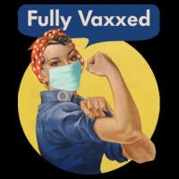 Rosie Fully Vaxxed - Womens Bevel V-Neck Tee Design