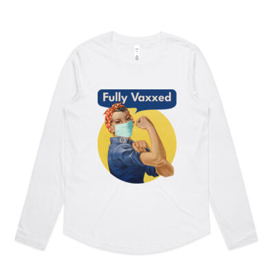 Rosie Fully Vaxxed - Womens Curve Longsleeve Tee Thumbnail