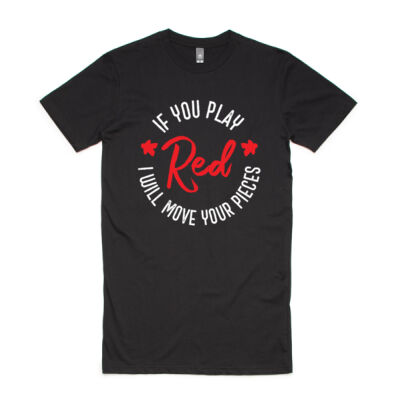 If You Play Red I Will Move Your Pieces Boardgames (on dark) - Mens Tall Tee Thumbnail