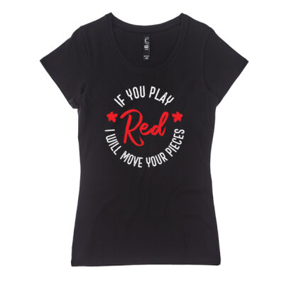 If You Play Red I Will Move Your Pieces Boardgames (on dark) - Womens Icon Tee Thumbnail