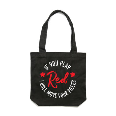 If You Play Red I Will Move Your Pieces Boardgames (on dark) - Carrie Tote Bag  Thumbnail